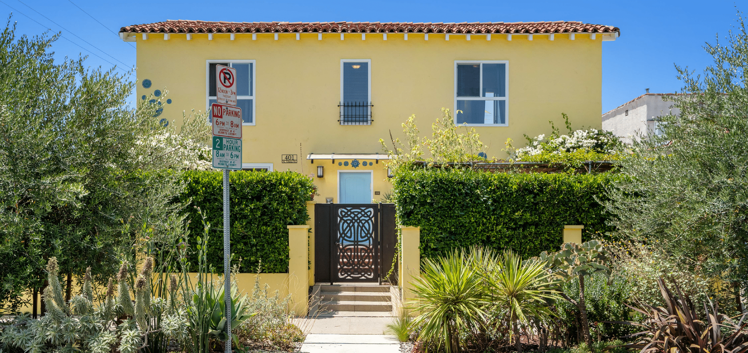 Front of 401 Vista, a renovated triplex in Beverly Grove